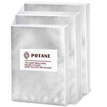 Load image into Gallery viewer, POTANE Precut Bags for Food 150 Gallon 11x16, Quart 8x12, Pint 6x10, Smell-Proof, Puncture Prevention, Heavy duty for POTANE, Food Saver, Seal a Meal, Weston. Commercial Grade, BPA Free, Great for Vacuum storage, Meal or Sous Vide
