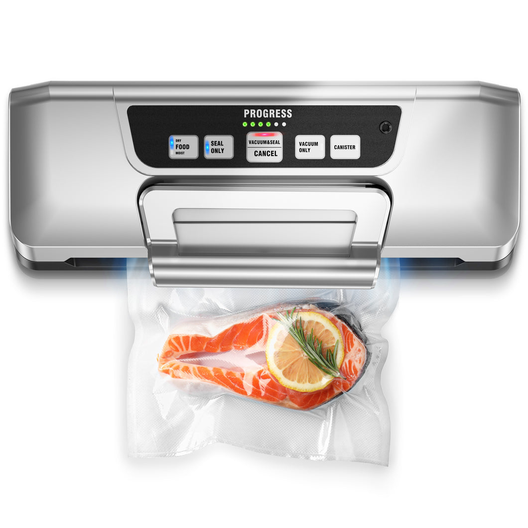 Next Gen Vacuum Sealer Machine, Potane Double Pump Food Vacuum Saver With Smart Visual Status System, Full Auto/Manual Functions, Built-in Safety Cutter&Guided Seal Bar