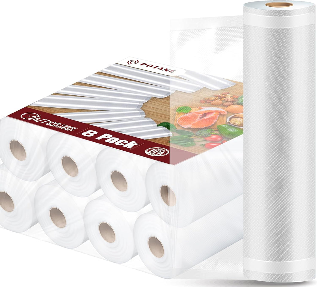 Black + Decker Vacuum Sealer Bags 8 x 20 Rolls, 2 Count, Use for Sous  Vide or Meal Prep, BPA Free, Dishwasher Safe, Tear Resistant, Safe to