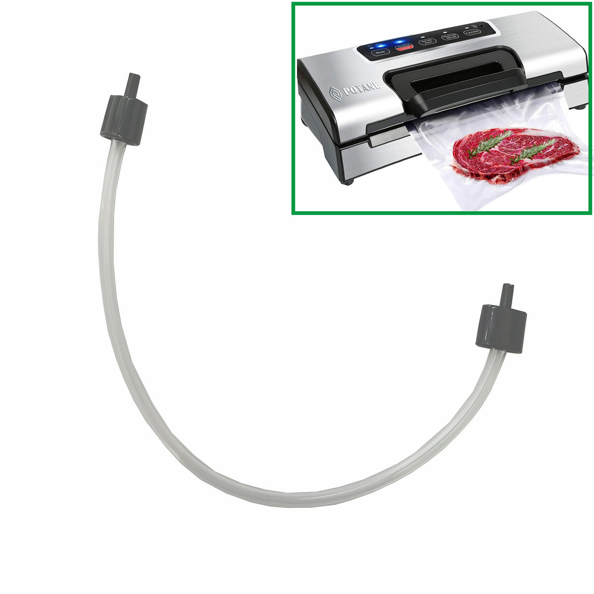 POTANE Accessory Hose for VS5736 Potane Vacuum Sealers Pro, Clear