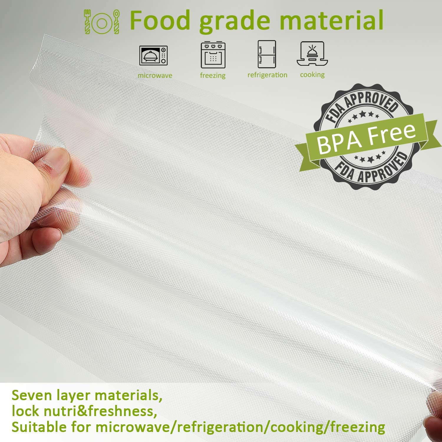 FOR VS5736-POTANE 6 Pack 11x20'(3Rolls) and 8x20' (3Rolls)Thickened  Vacuum Sealer Bags , Smell-Proof, Puncture Prevention, Heavy duty.  Commercial