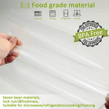 Load image into Gallery viewer, POTANE Precut Bags for Food 150 Gallon 11x16, Quart 8x12, Pint 6x10, Smell-Proof, Puncture Prevention, Heavy duty for POTANE, Food Saver, Seal a Meal, Weston. Commercial Grade, BPA Free, Great for Vacuum storage, Meal or Sous Vide
