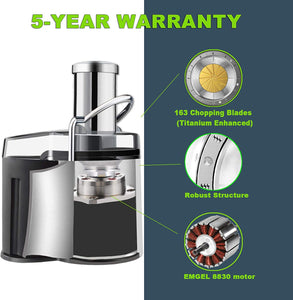 POTANE Juicer Machine, Titanium Enhanced Filter